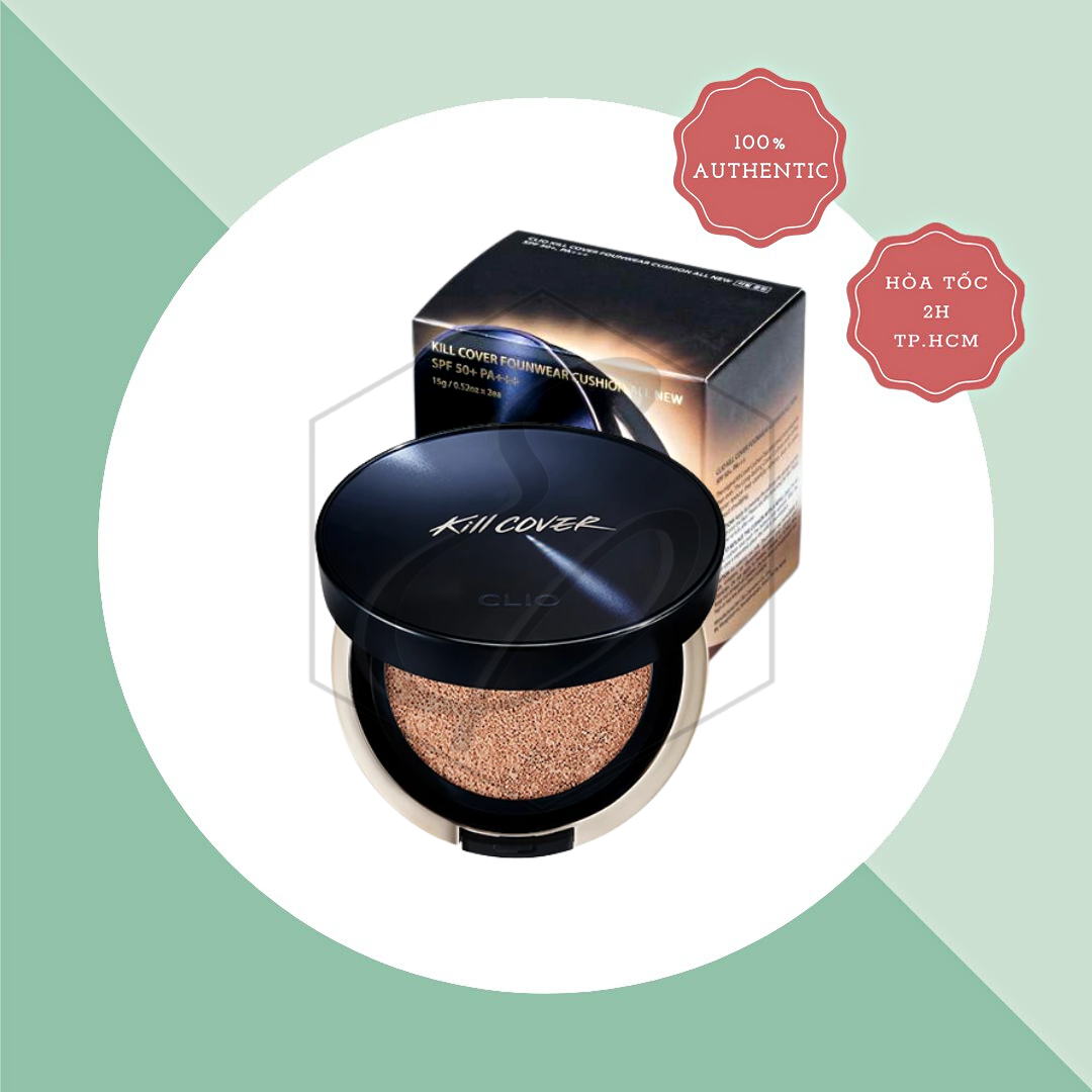 Phấn Nước Clio Kill Cover Founwear Cushion All New SPF50+PA+++ (Kèm lõi)